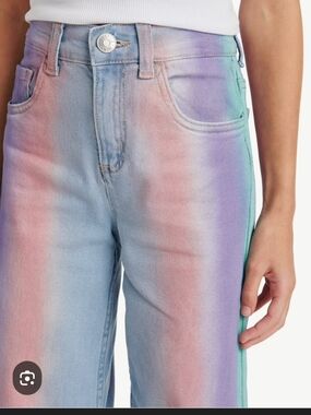 Justice premium jeans colorful girls size 10S colored front 🌸 pretty
